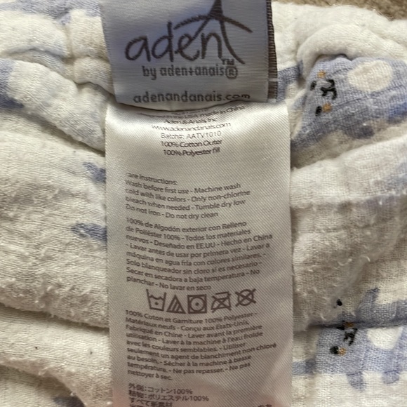 Aden and Anais winter baby sleep sack 2.5 tog blue bunnies - Picture 6 of 8